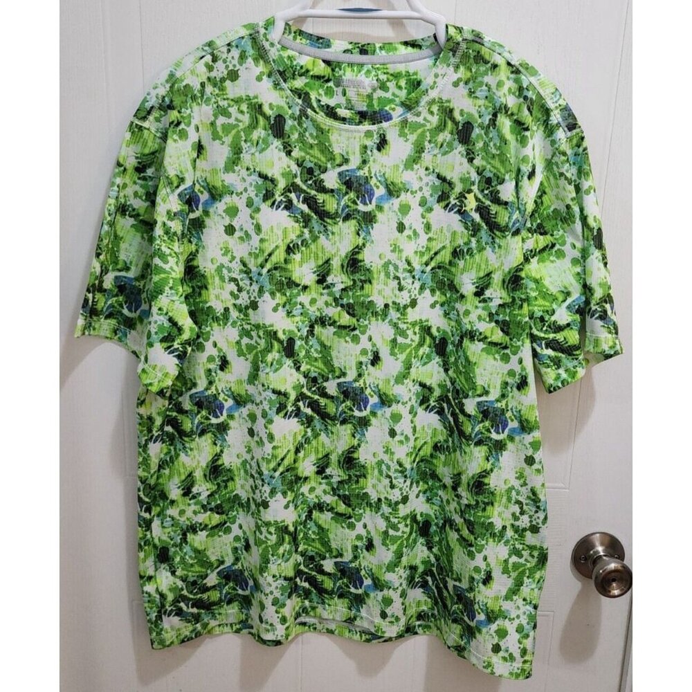 Reel Legends Performance Freeline Green T Shirt Size‎ Large 100% Polyester